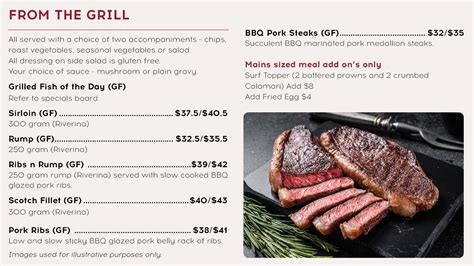 Salute Menu Ingleburn Rsl Club