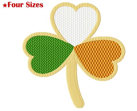 Ireland Shamrock Machine Embroidery Design Four Sizes Etsy