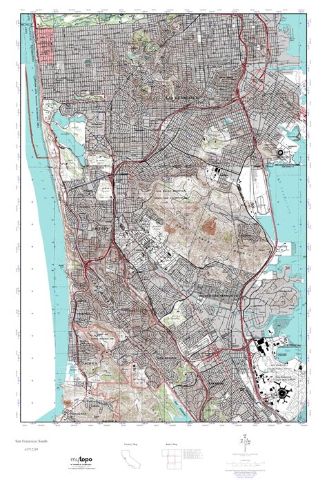 Mytopo San Francisco South California Usgs Quad Topo Map