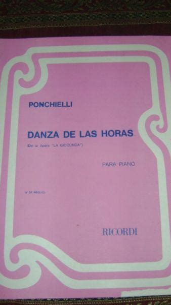 Partitura Piano Danza De Las Horas Opera Gioconda Ponchielli En