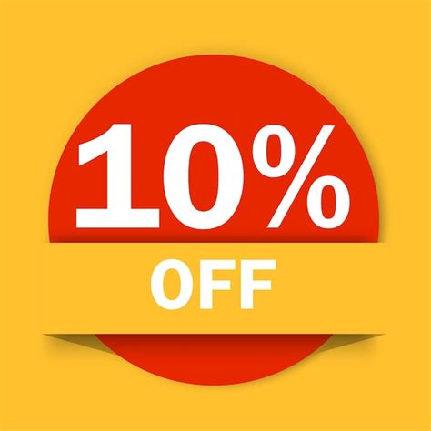 Premium Vector Percent Off Ten Percent Discount Off Ten Percent