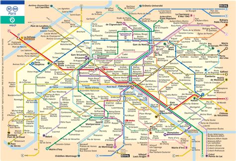 Paris free metro map to download in PDF