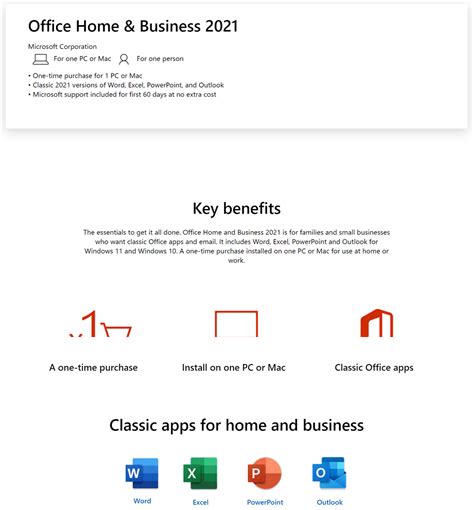 Office Home And Business 2021 English APAC DM Medialess Arrow