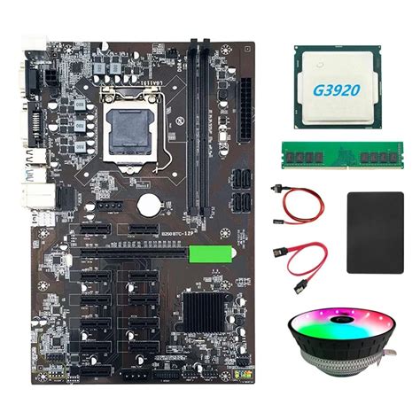 Placa base de minería BTC B250 con CPU G3920 o G3930 DDR4 4GB 2666MHZ