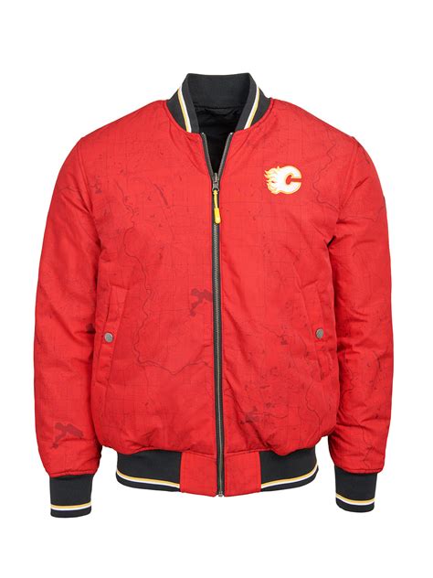 Calgary Flames Reversible Bomber Jacket | Official NHL Merchandise | FE ...