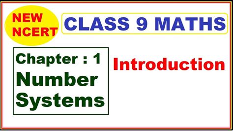 Class 9 Maths Chapter 1 Number Systems Introduction New Ncert Youtube