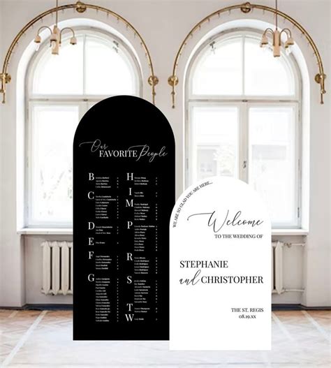 Arch Seating Chart Large Wedding Seating Chart Arched Panel With Easel