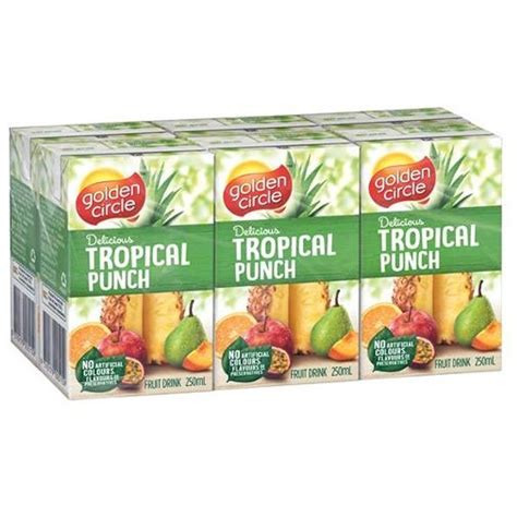 Golden Circle Tropical Punch Fruit Drink Pack Of 6 X 250ml Juice Boxes