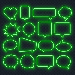 Neon Sign Good Bye In Speech Bubble Frame On Dark Vector Image