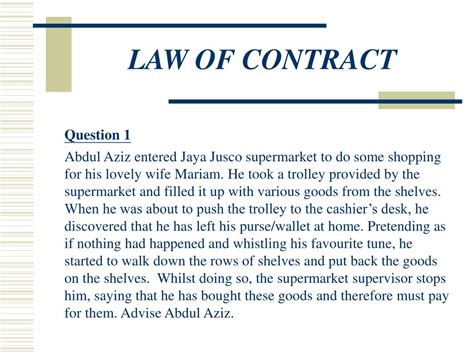 Ppt Law Of Contract Powerpoint Presentation Free Download Id 3866648