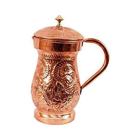 Buy Parijat Handicraft Handcrafted Pure Copper Water Pitcher With Lid