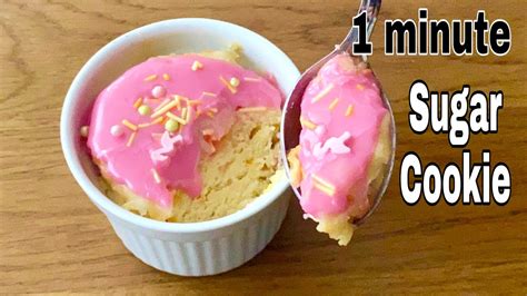 1 Minute Microwave Sugar Cookie Sugar Cookie In Mug Microwave