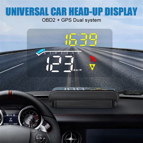 자동차 헤드업 디스플레이 M13 Obd Gps Hud 디지털 시계 속도계 타코미터 테스트 자동 알람 온보드 컴퓨터 인테리어