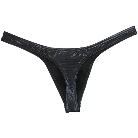 Schlanke Und Sexy Dehnbare String Tanga Hose Herren Leder Wie