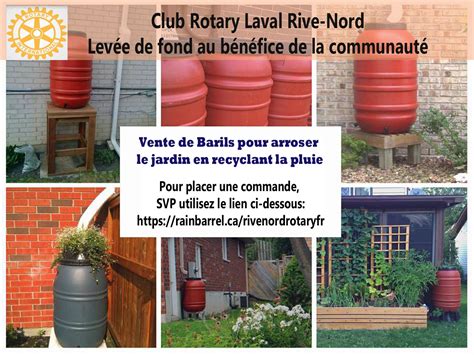 Barils De R Cup Ration D Eau De Pluie Club Rotary Laval Rive Nord