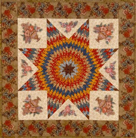 Print-Star of Bethlehem Quilt 16” × 16” | Miniature Quilts Inspired by 19th Century Designs