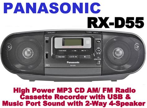 Qoo10 Panasonic Rx D55 Boombox High Power Mp3 Cd Am Fm Radio Cassette Recor Tv