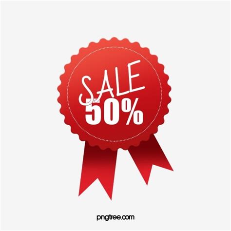 Promotion Price Png Image Geometric Red Half Price Promotion Price Tag