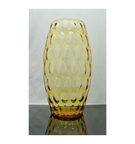 Vintage Borske Sklo Xl Golden Olives Vase 1960s By Glasseclecticshop On Etsy Golden Yellow Color