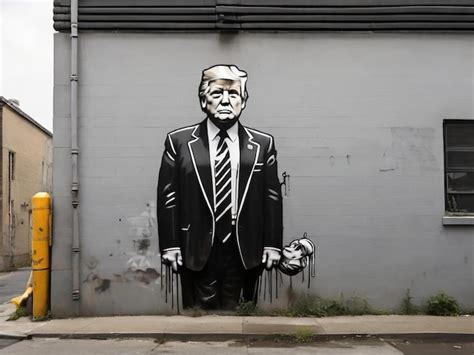 stencil graffiti art banksy style  premium ai generated image