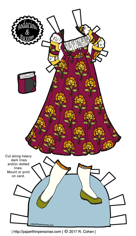 A Floral Fantasy Princess Gown For The Bandb Curvy Paper Doll Series