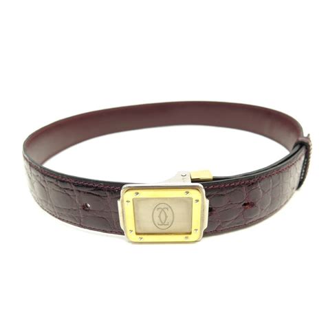 Ceinture Must De Cartier Santos En Cuir