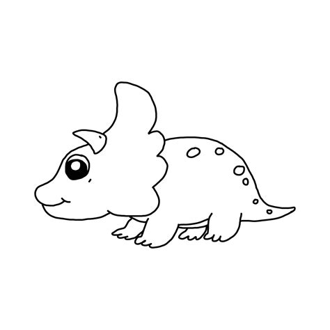 Cute dinosaur coloring pages for kids learn to draw 8075235 Vector Art ...