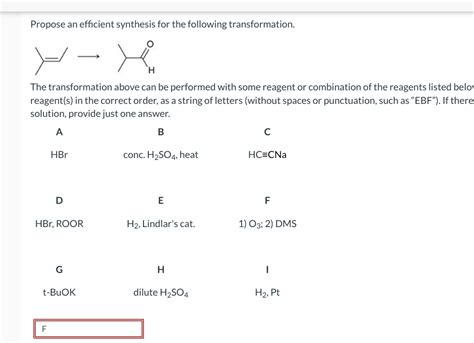 Solved Given the synthesis reaction at the top, give a list | Chegg.com