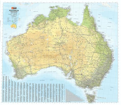 Buy Australia Hema Terrain Laminated Wall Map - Mapworld