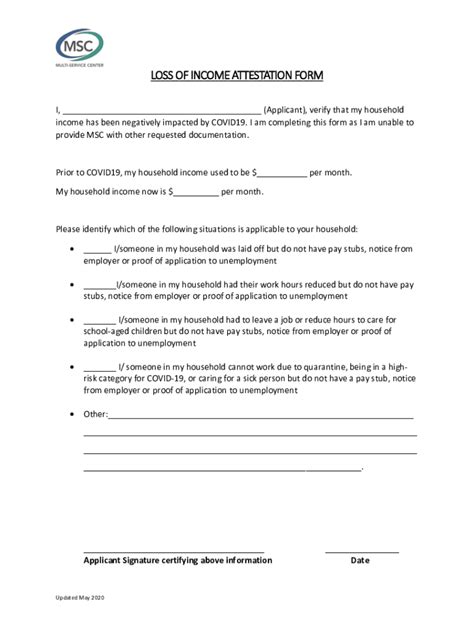 Loss Of Income Attestation Form Complete With Ease AirSlate SignNow