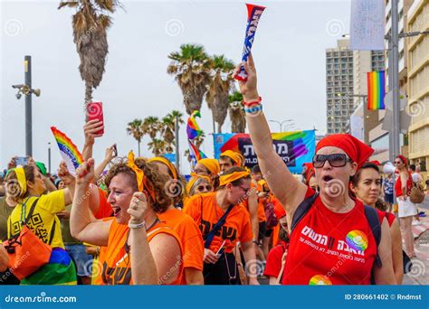 Tel Aviv 2023 Annual Lgbtq Pride Parade Editorial Photography Image Of City East 280661402