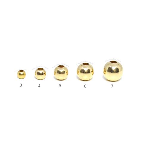 Balines Lisos Para Armar Pulseras Oro 18k DeColombia Joyas