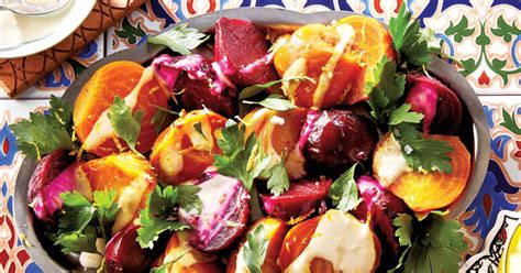 Recipe Roasted Beet Salad With Tahini Dressing Chatelaine Recipe Beet Recipes Satisfying