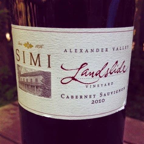 Simi Landslide Vineyard Cabernet Sauvignon Alexander Valley