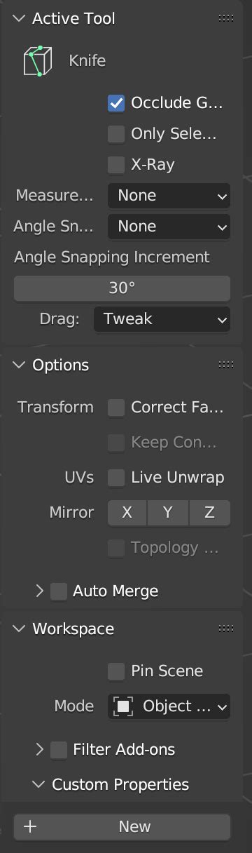 Mesh X Ray Mode Turns On Automatically When Using Knife Tool