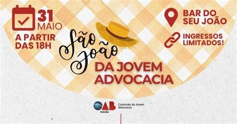 S O Jo O Da Jovem Advocacia Em Jo O Pessoa Sympla