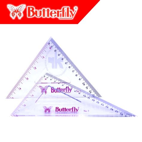 Jual Butterfly Triangle Ruler Penggaris Segitiga Mika Bt No Cm X