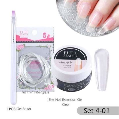 Tw Kit D Extensions D Ongles En Fibre De Verre Ml Gel Acrylique