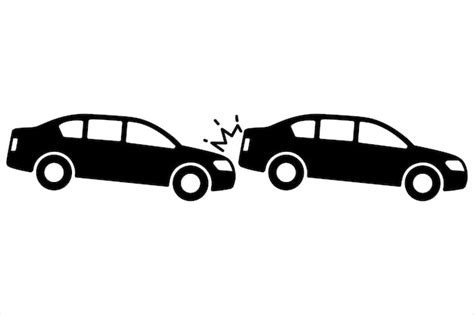 Icono De Accidente De Coche Ilustración De Stock Vectorial Vector Premium