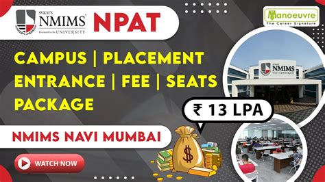 NMIMS BBA NPAT Navi Mumbai Campus Placement Fees Seats