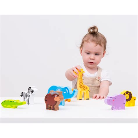 Wooden Safari Animals Set - Toy Dubai (Toys MENA LLC)