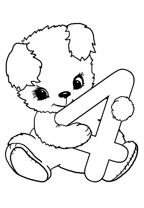 Happy 4th Birthday Coloring Pages Coloring Pages