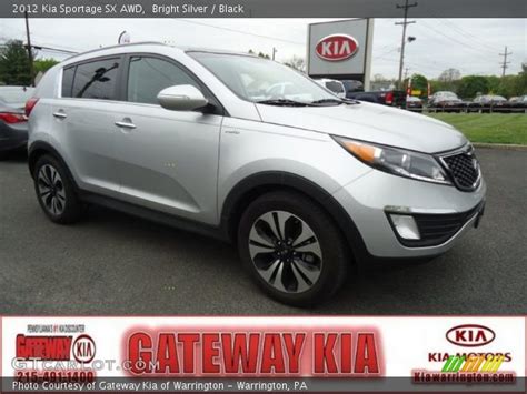 Bright Silver 2012 Kia Sportage Sx Awd Black Interior Gtcarlot