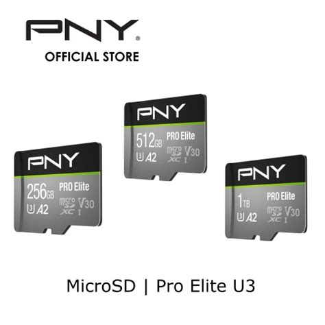 Pny Pro Elite Class U V Microsd Flash Memory Card Gb Gb