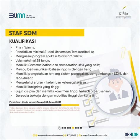 staf pajak staf pengembangan staf sdm staf audit internal staf