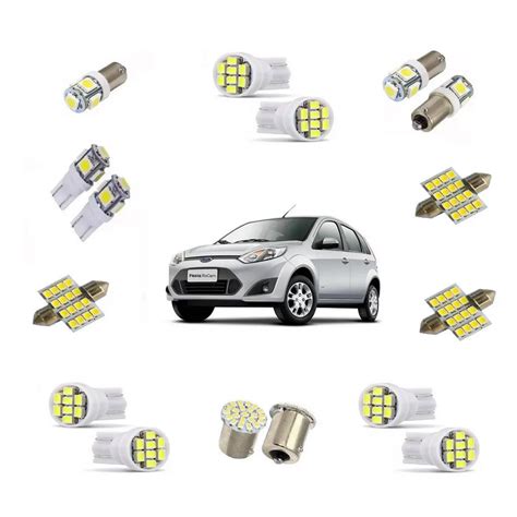 Kit Lampadas Led Ford Fiesta Focus Teto Re Placa Farolete Shopee Brasil