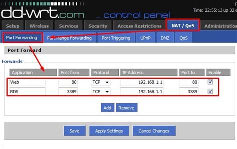 Tutos Eu Mettre En Place La Redirection De Port Sur Un Dd Wrt