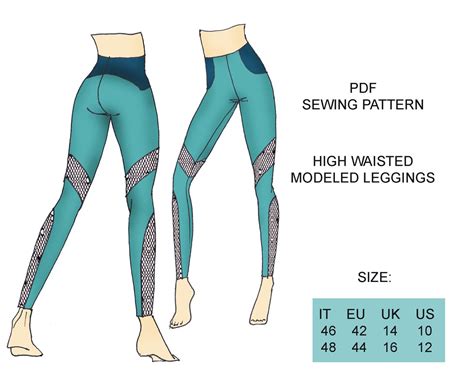 High Waisted Leggings Sewing Pattern For Women Yoga Workshop Pole