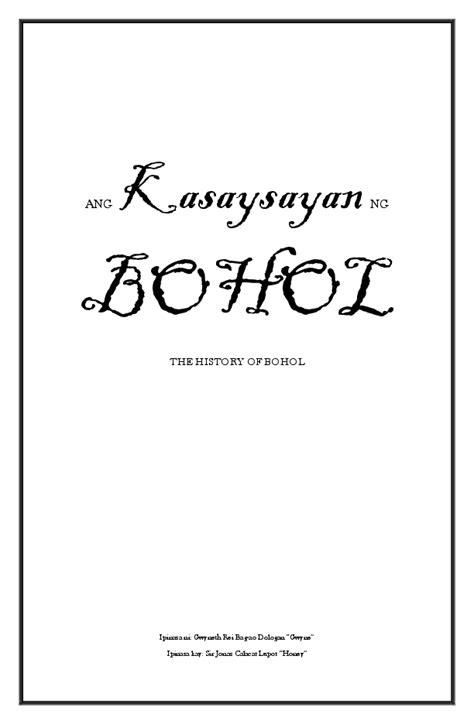 (DOC) BOHOL THE HISTORY OF BOHOL