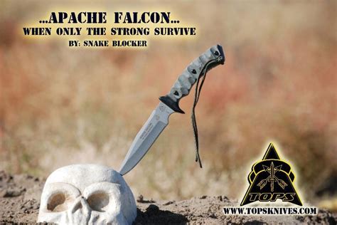 Tops Knives Apache Falcon Fixed 6 14 1095 Carbon Blade Rocky